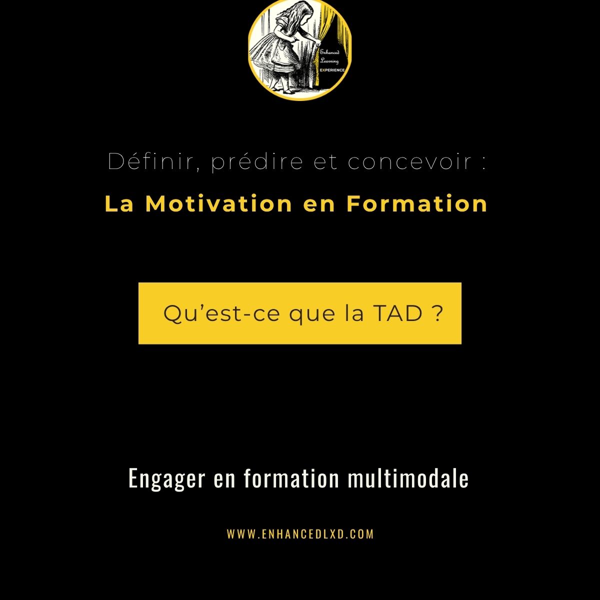 Couverture du carrousel : Définir, prédire et concevoir : la motivation en formation. Qu'est-ce que la TAD ? Engager en formation multimodale.